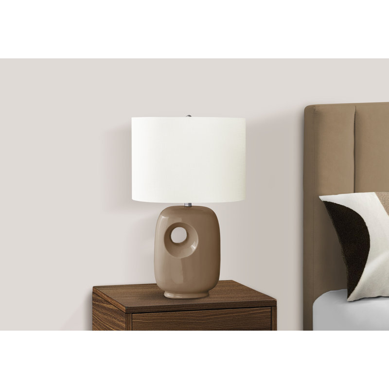 Lampe de table contemporaine et moderne, Brun / Argenté