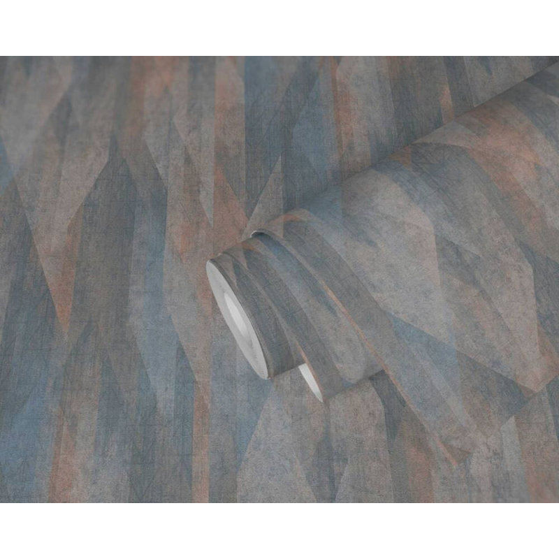 Rouleau de papier peint L 33 pi x l 21 po Dawrin, Beige / Bleu / Crème