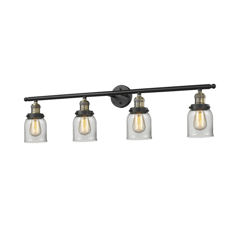 Reyhani 4 - Light Dimmable Vanity Light, Black Brushed Brass, White
