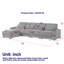 Canapé modulaire en L Maccaulay avec porte-gobelet Maccaulay-111655594