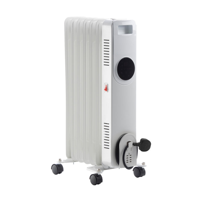 Daewoo 1500W Electric Radiator Space Heater with Adjustable Thermostat and with Digital Display