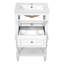 Meuble-lavabo avec lavabo en céramique, tablette ouverte et 2 tiroirs-129948140