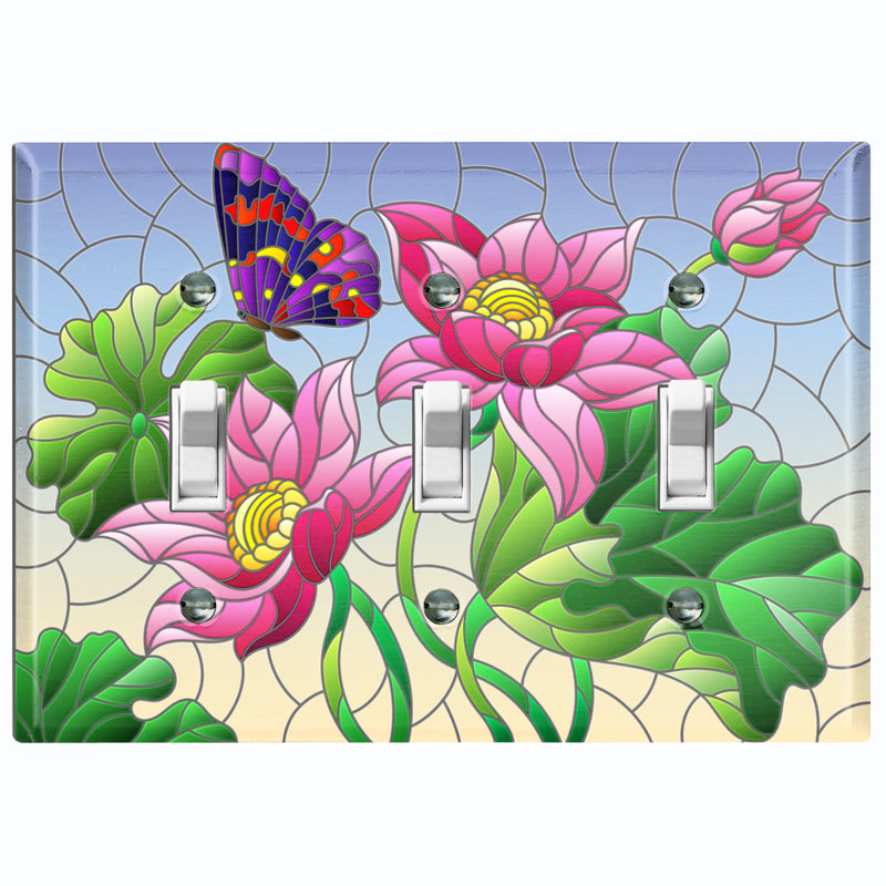 Plaque murale à 3 bandes Butterfly