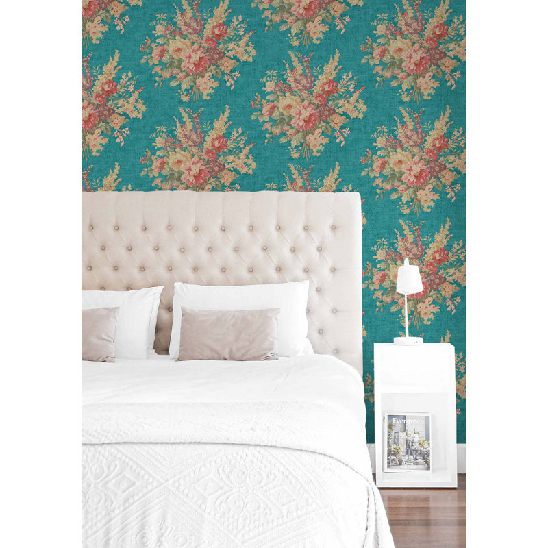 Sayne Floral Roll, Teal