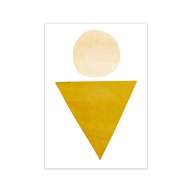 Yellow Triangle And Circle Original - Print, Unframed, 84.01cm H x 59.4cm W x 4cm D