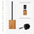 Evideco Wood Toilet Brush And Holder