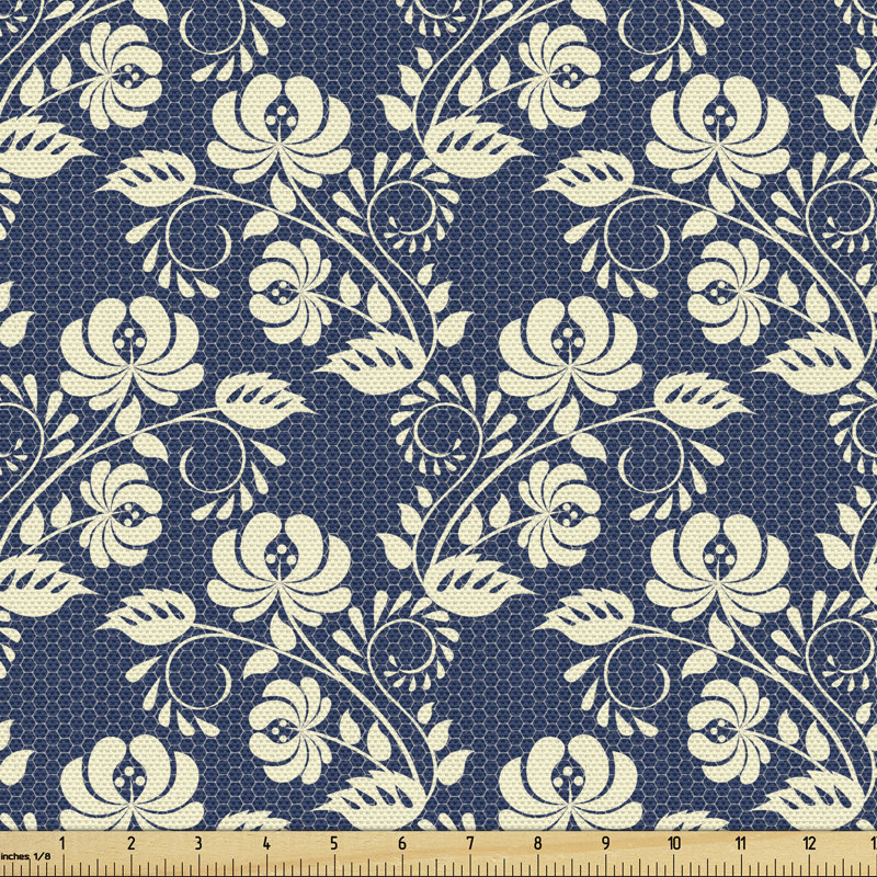 Chinemelum Curved Leaves and Blooms Multi-purpose Fabric