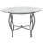 Syracuse Round Glass Dining Table with Bowed Out Metal Frame-1006140197-1006140216