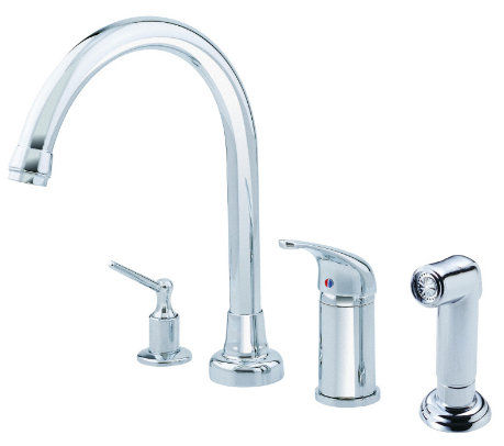 Robinet de cuisine à poignée simple Melrose, Acier inoxydable