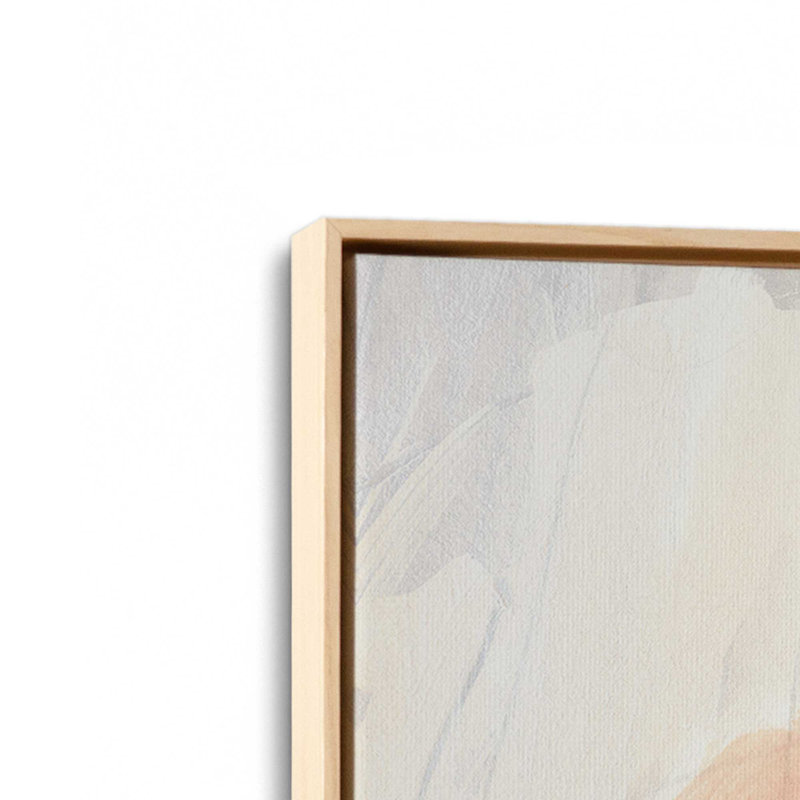 Doux rosé et abstrait I, reproduction sur toile dans un cadre, H 36,75 po x l 24,75 po, Érable américain