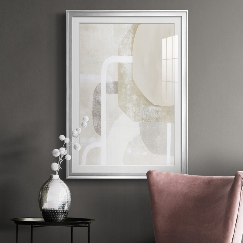 " Quiet Affection II ", Silver , 42.5" H x 30.5" W x 1" D
