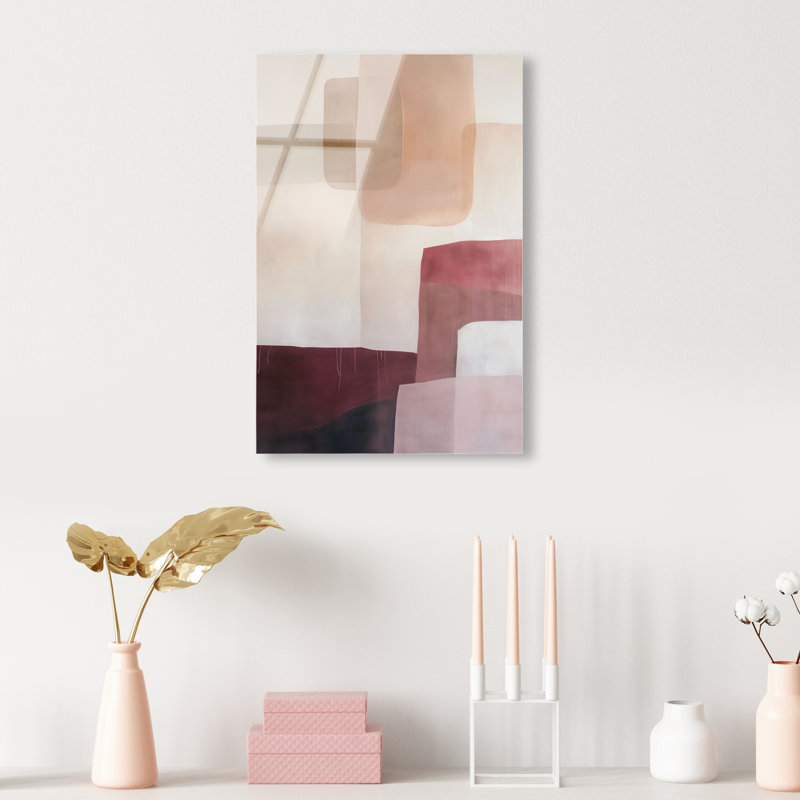 Ruby Dreams I High-Gloss Frameless Acrylic Glass Wall Art Abstract Print by Oliver Gal, Ready to Hang, 10 x 15, 15"H x 10"W