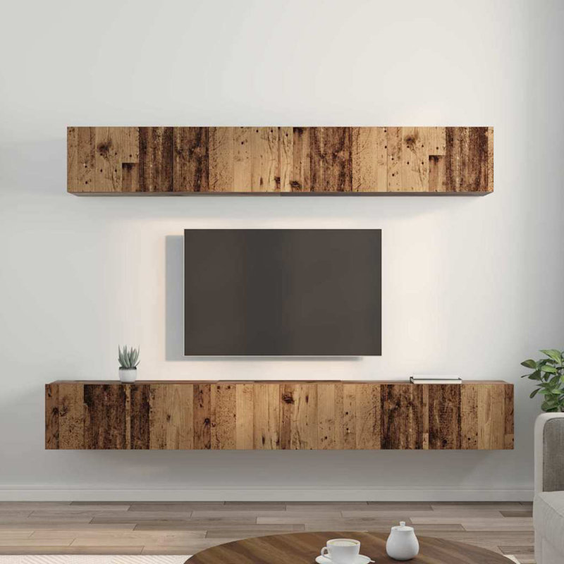 TV Cabinet Set 5 Pcs 80 X 30 X 30 Cm Medium, Old Wood