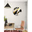 Horloge murale en verre trempé noir et or noir, horloge Art abstrait, décoration murale élégante, horloge moderne, cadeau de pendaison de crémaillère, décoration de salon-787158653-787158655