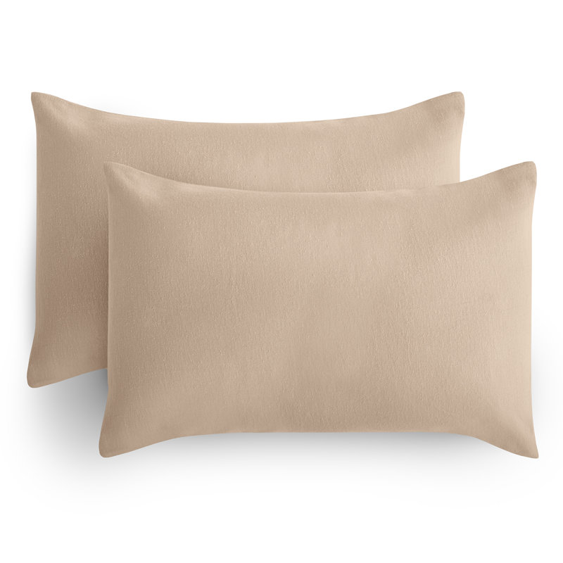 Silentnight Brushed Cotton Pillowcase Pair, Beige