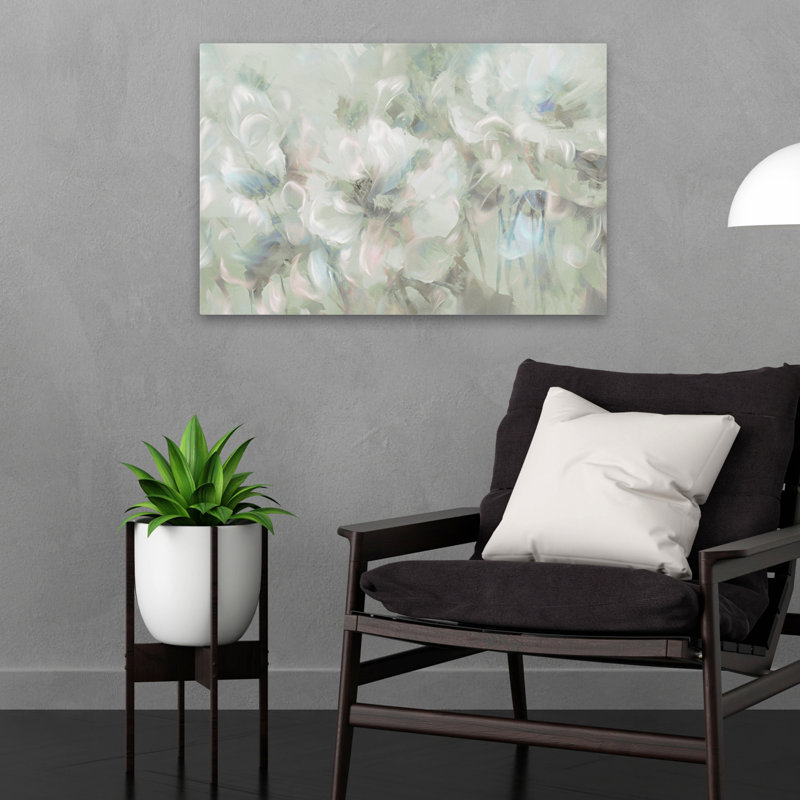 «Fragmented Beauty», art floral abstrait et floral sur toile, H 16 po x l 24 po