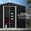 Lapathos  7.7 ft. W x 5.7 ft. D Metal Garden Shed-202990337