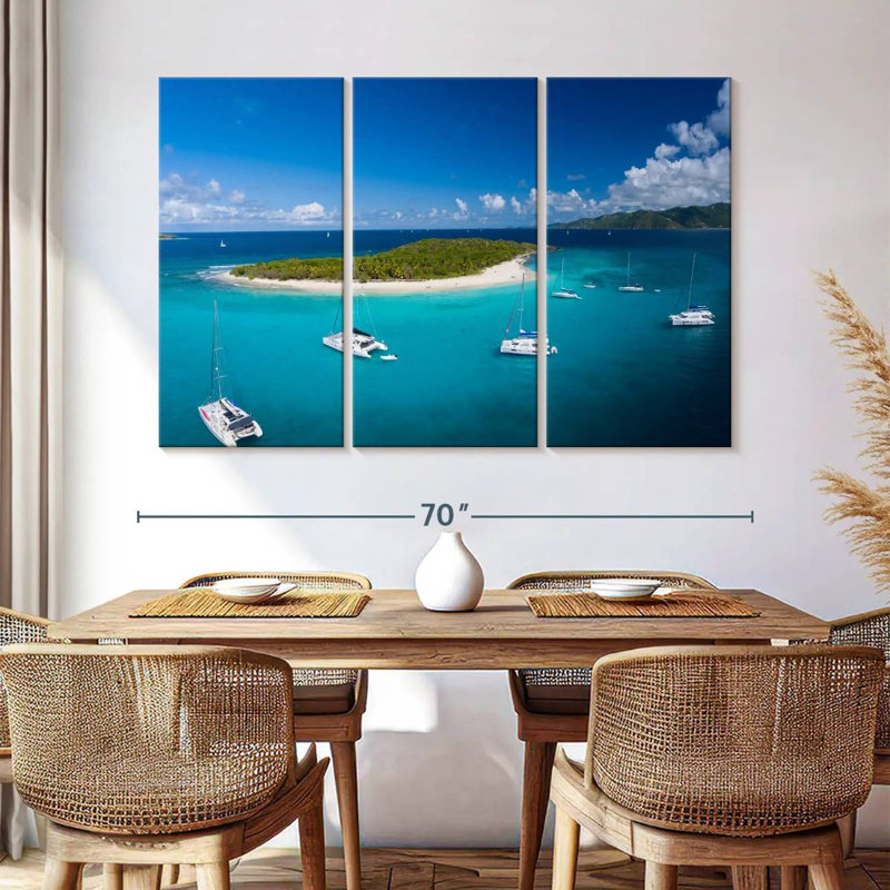Sandy Cay, île Vierge britannique, H 42 po x l 65 po