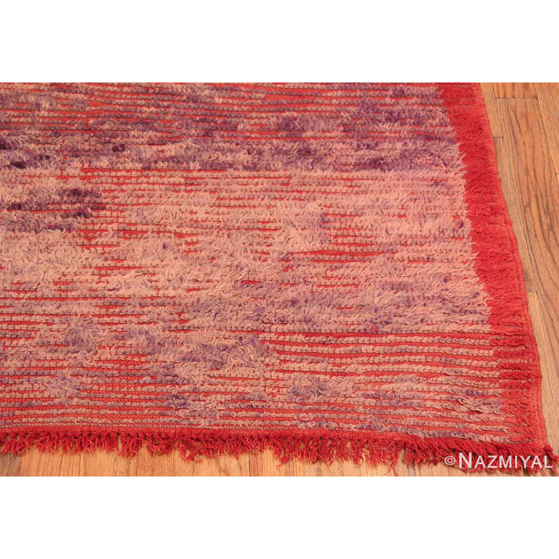 Tapis rouge marocain double face rétro berbère