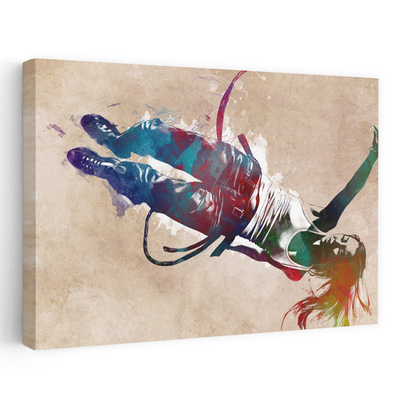Art mural contemporain coloré, 40" H x 60" W