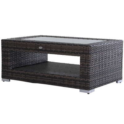 Table basse d'extérieur à 2 niveaux