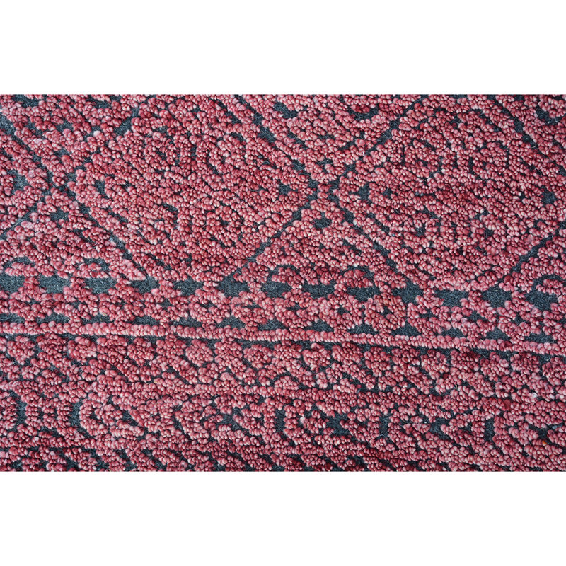 Wool Area Rug in Red, Rectangle 8' x 10'
