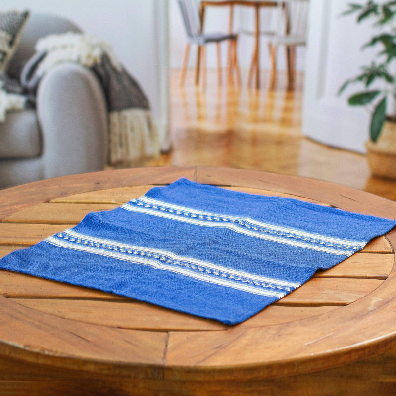 Ebern Designs Handmade Magical Blue Cotton Placemat