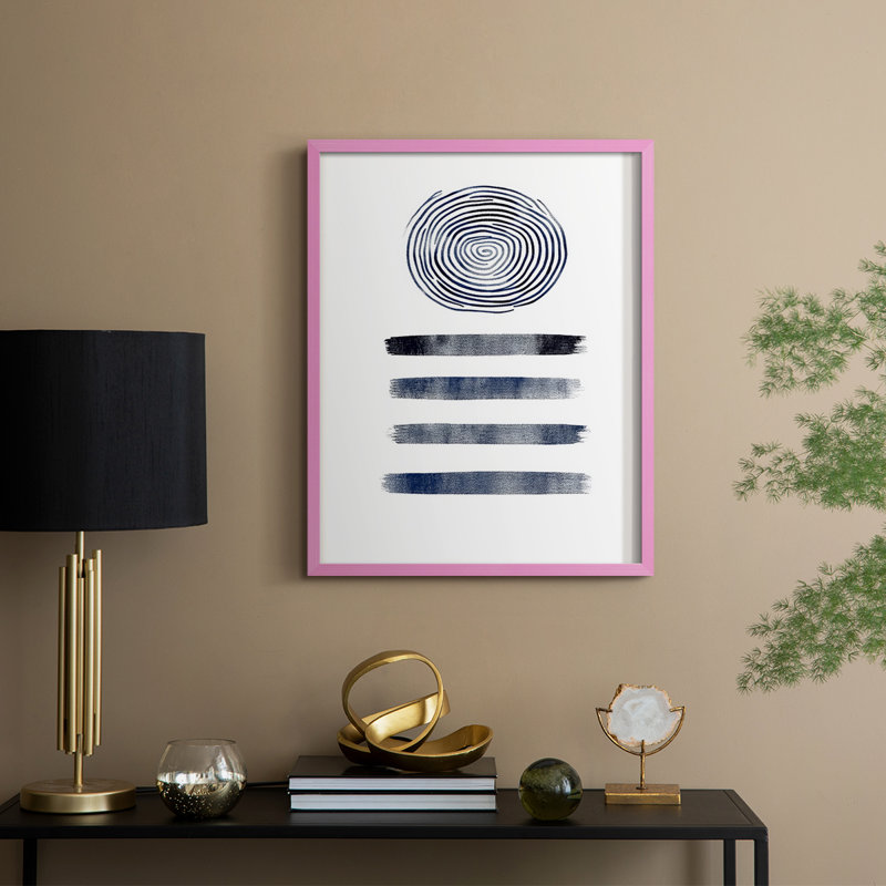 Abstract CCCLXII Framed Print - Ready To Hang, 14" H x 11" W, Pink