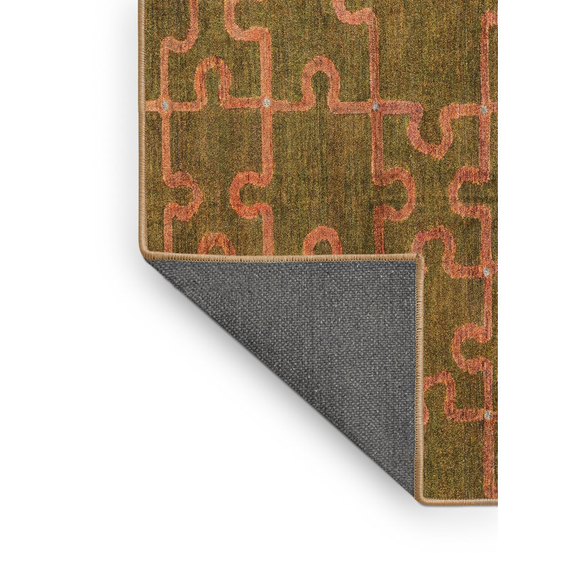 Tapis abstrait rose / brun Vandling, Rectangle 5 pi x 8 pi