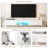 Floating Wall-Mounted TV Stand with 16-Color LED, 63" Modern Entertainment Center for 55-65" TVs-295531101