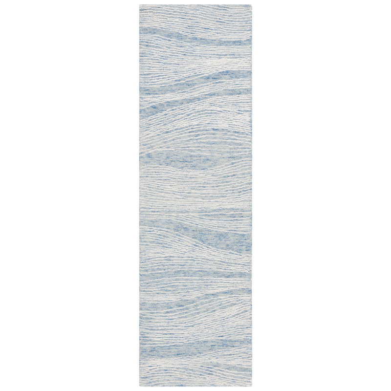 Abstract Wool Hand Tufted Area Rug, Runner 69 x 244 cm