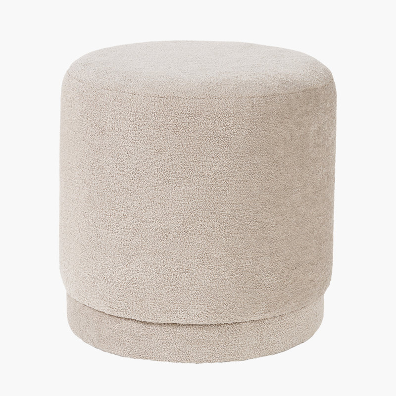 44cm Wide Round No Pattern Cocktail Ottoman