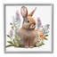 "Brown Bunny with Florals", art mural sur toile par Fab Funky-1040208539-1040208543