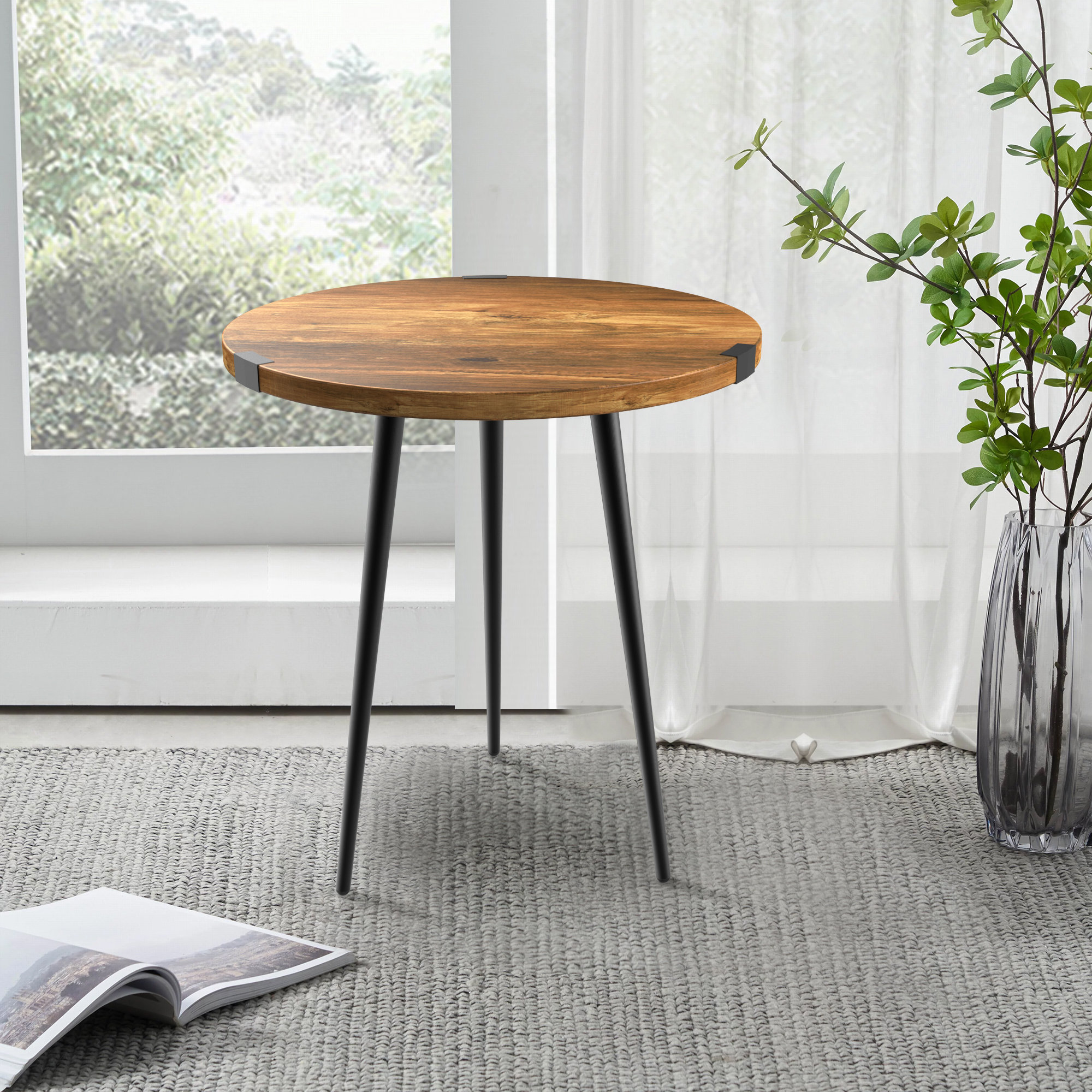 Corrigan Studio® Chantay Round End Table with 3 Legs & Reviews | Wayfair