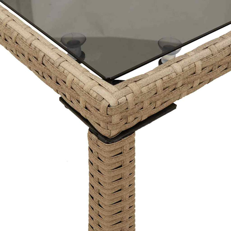Patio Dining Set Table,, Cream White, Beige