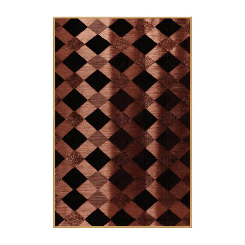 Machine Washable Botanical Brown Area Rug, Runner 2' x 4'