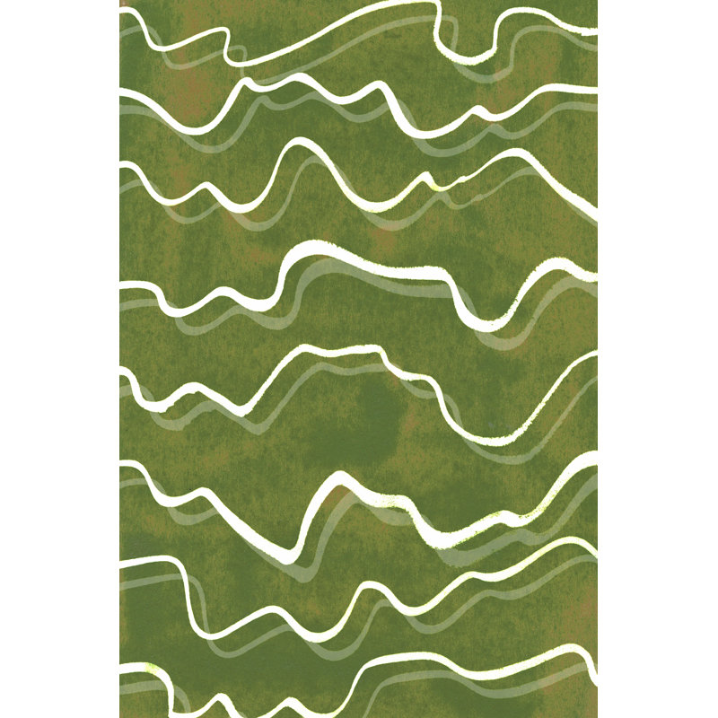 Lemongrass Mountain II by Melissa Wang - Painting Print, 76cm H x 51cm W, Black Floater Framed