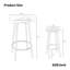Ensemble de table de bar 3 pièces avec 2 tabourets de bar - table de pub moderne, design durable et peu encombrant pour les petites cuisines et appartements