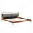 Bed, Leather Bed With 2Pcs Night Lights