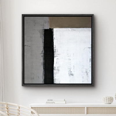 Color Blocks " Textured Black, Gray & White Color Blocks Geometric Shapes Modern Art Alternative Dramatic Cool "