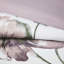 Édredon en microfibre douce et drap - motif floral grand format avec feuilles de taupe
