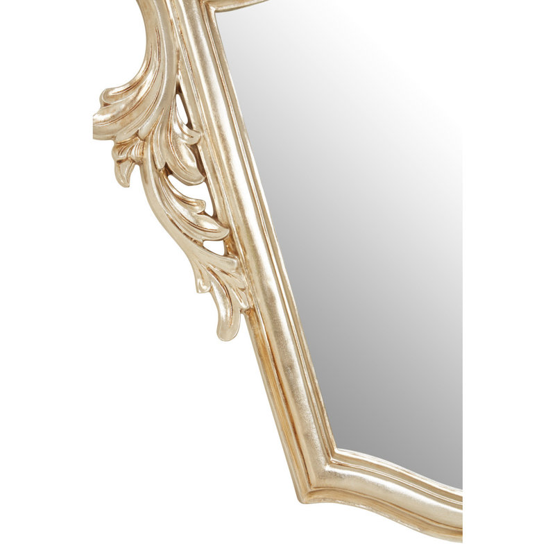 Feathers Flat Wall Mirror, Champagne