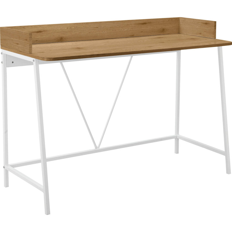 Ahaan Metal Base Writing Desk, Oak