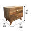 Table de chevet en bois massif Jeanea