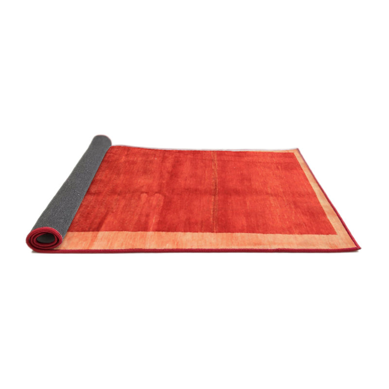 Tapis de zone rouge contemporaine, Rond 6 pi