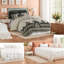 Ensembles de literie en coton à texture naturelle, édredon bohème moderne pour la maison