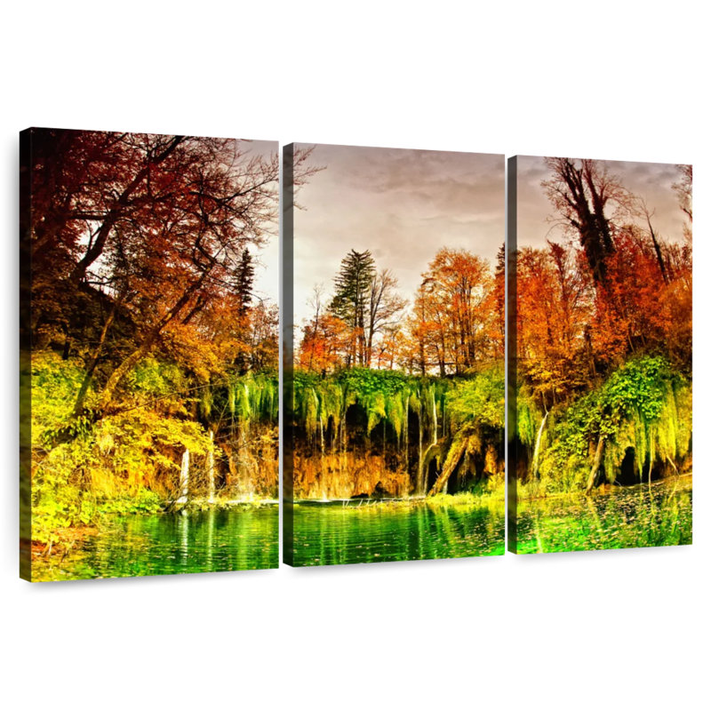 Alvord, arbres de la forêt d'automne, H 24 po x l 38 po