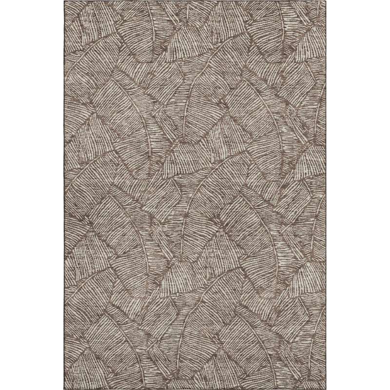 Premium Machine Washable Prisco Brown Rug, Rectangle 2'6" x 3'10"