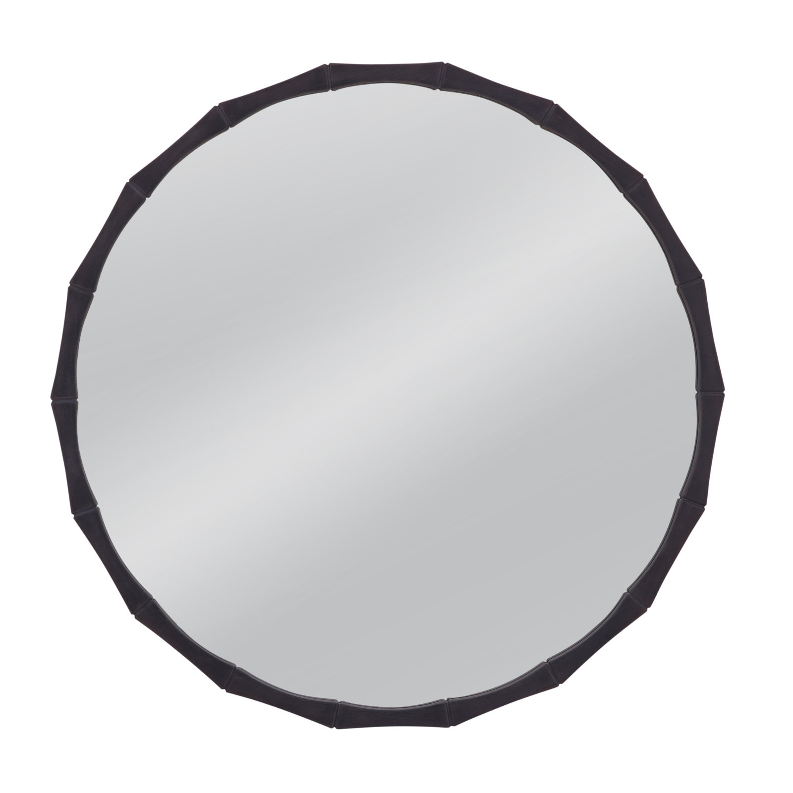 Colette 40" Wood Round Wall Mirror