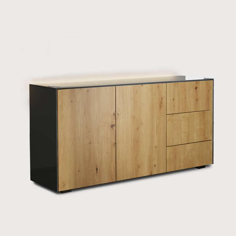 INTEL Sideboard, Grey/Oak